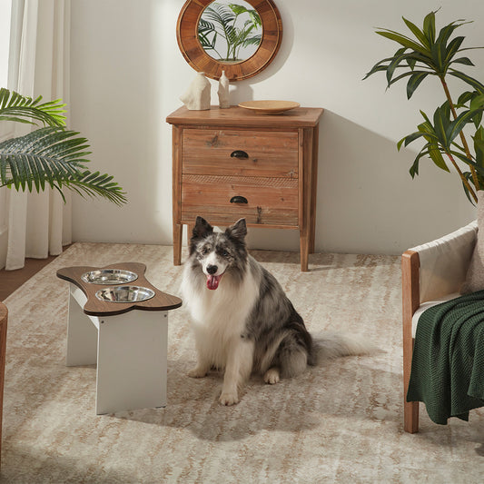 Personalized Elevated Dog Bowls Stand