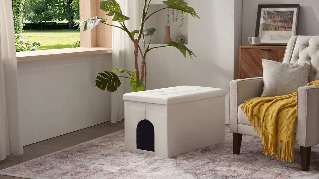 Cat Litter Box Enclosure Velvet Furniture - Banner