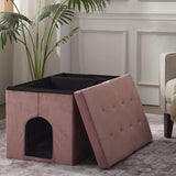 Cat Litter Box Enclosure Velvet Furniture