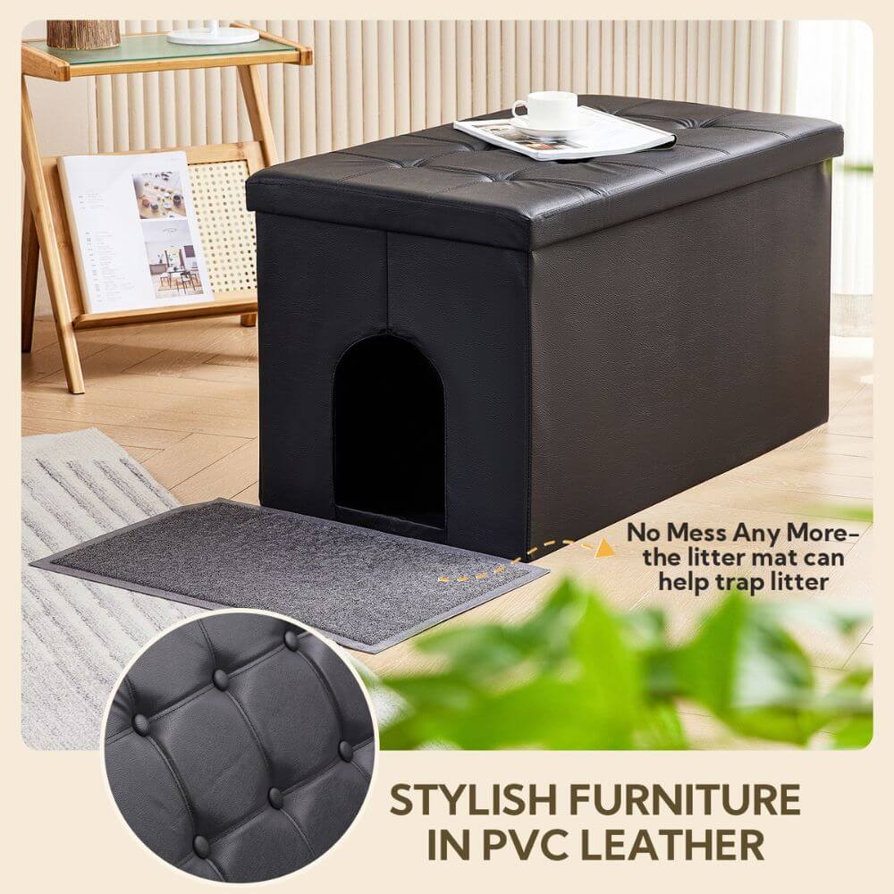 Cat clearance litter ottoman