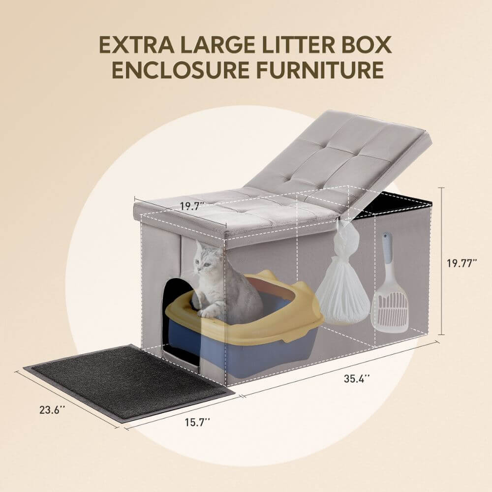 Extra large litter outlet box furniture