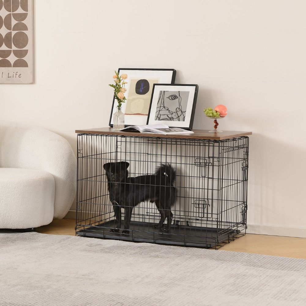 Dog crate 2024 splash guard