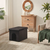MEEXPAWS_Customizable_Entrance_Hidden_Cat_Litter_Box_Enclosure_Velvet_Furniture_Black_Size_L