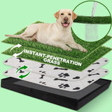 MEEXPAWS Dog Grass Pads with Tray - Foldable and Portable Liner Base