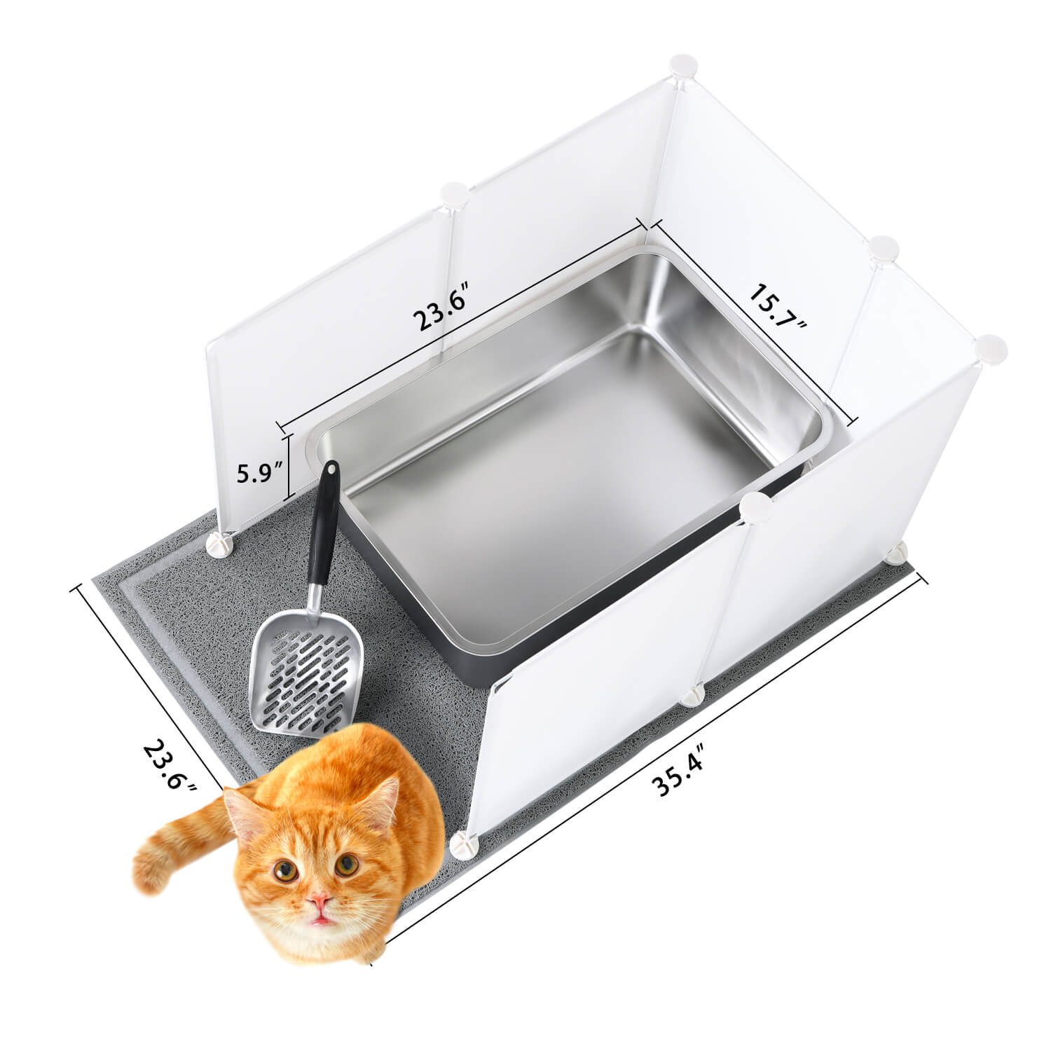 Stainless steel outlet litter box petsmart