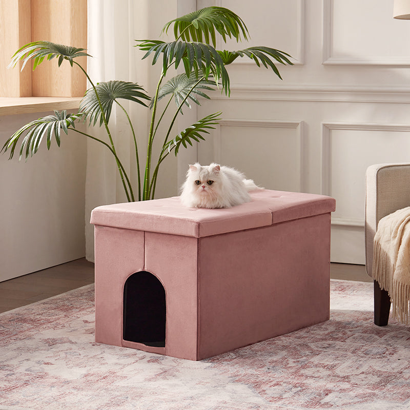 Cat Litter Box Enclosure Velvet Furniture