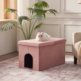 Cat Litter Box Enclosure Velvet Furniture